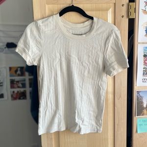Everlane Cream Cotton Tee
